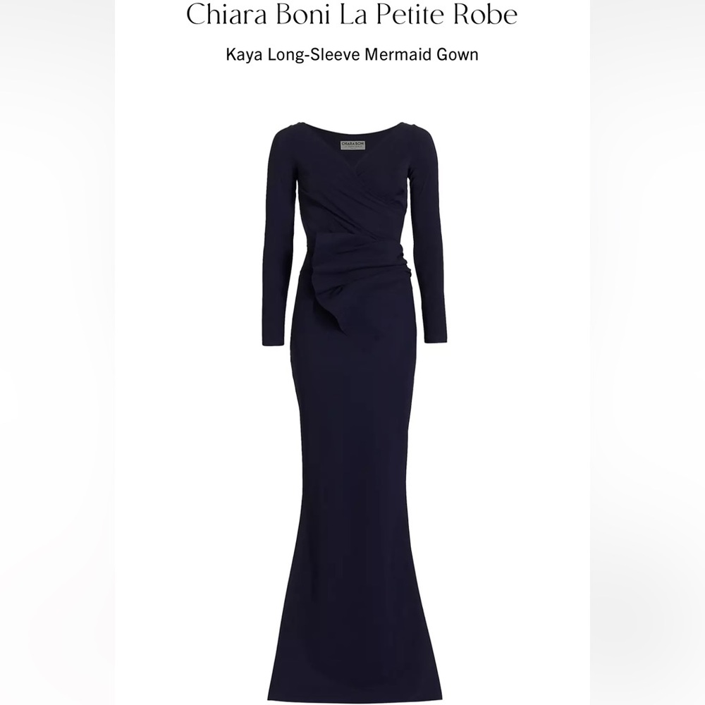 CHIARA BONI la petite robe Kaya ling-sleeve mermaid gown